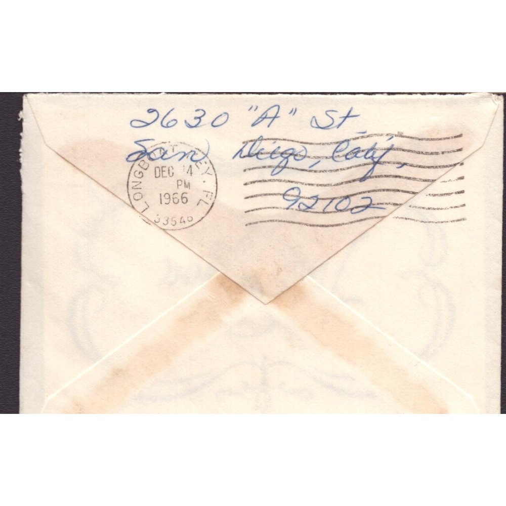 1966 Auxiliary Marking Cover San Diego CA No Such Street Number NPS 50th - Picture 2 of 2
